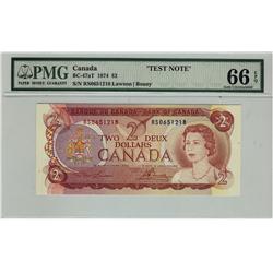 1974 $2 BC-47aT #RS0651218, PMG Gem UNC66EPQ.