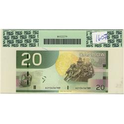 LADDER 2004 $20 BC-64a # AZY3456789 PCGS Superb Gem UNC67 PPQ.