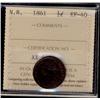 Image 1 : N.B. 1861 1/2¢ ICCS EF40