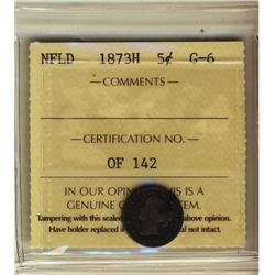 NFLD 1873H   5¢ ICCS G6