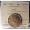 Image 1 : 1887 1¢ ICCS MS64RD. 85% red.