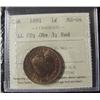 Image 1 : 1891 1¢ LL SD Obv 3 ICCS MS64RD. 90% red.   A superb example in pristine condition. Rare