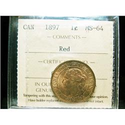 1897 1¢ ICCS MS64 Red