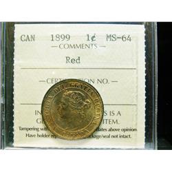 1899 1¢ ICCS MS64 Red