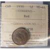 Image 1 : 1930 1¢ ICCS MS65RD.  75% red with gem lustre.