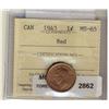 Image 1 : 1943 1¢ ICCS MS65 Red, 90% red lustre. A nice High end example.