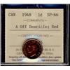 Image 1 : 1948 1¢ A Off Dent ICCS SP66RD. A very nice and red example.