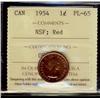 Image 1 : 1954 1¢ NSF ICCS PL65 Red
