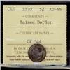 Image 1 : 1870 raised border 5¢ ICCS AU55, lightly toned.