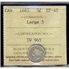Image 1 : 1885 Large 5 5¢ ICCS EF40