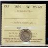 Image 1 : 1893 5¢ ICCS MS60, nice with attractive toning.