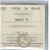 Image 1 : 1903H 5¢ Sml H ICCS MS63.  Lustrous issue with light rim tone.