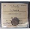 Image 1 : 1913 5¢ ICCS MS65.  Ex Remick example. 