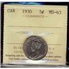 Image 1 : 1930 5¢ ICCS MS63