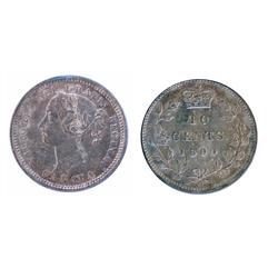 1890H 10¢ ICCS MS64. Lightly toned. A tough year.