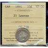 Image 1 : 1891 10¢ 21 Leaves ICCS VF30