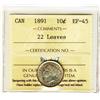 Image 1 : 1891 10¢ 22Lvs ICCS EF45