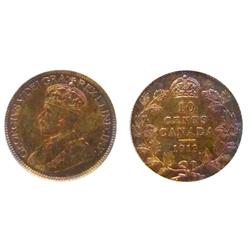 1913 10¢ BL PCGS MS63.  Intense red and blue tones.  A popular variety'  Very rare in this condition