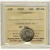 Image 1 : 1928 10¢ ICCS MS64