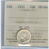 Image 1 : 1933 10¢ ICCS MS64.  Blast white ans lustrous.