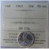 Image 1 : 1963 10¢ ICCS MS66.  Pristine example.