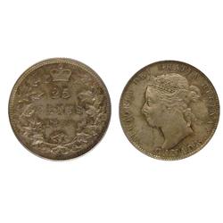 1894 25¢ PCGS MS65.  Attractive toning over full lustre.  A lovely example.