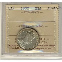 1902 25¢ ICCS AU50
