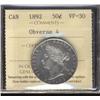 Image 1 : 1892  50¢ Obv 4 ICCS VF30