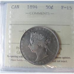 1894 50¢ ICCS F15.  Key date