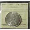 Image 1 : 1931 50¢ ICCS MS62.  Brilliant and lustrous