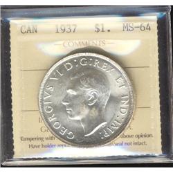 1937 $1 ICCS MS64 Fully Brillant
