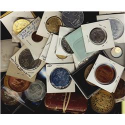 Medals/Medaillions.  Small lot of miscellaneous pcs.  Lot includes 45 nickel, copper, bronze, silver