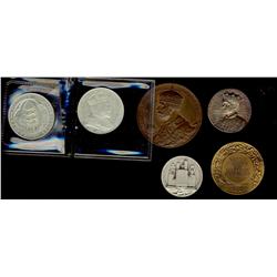 Medals, Lot includes 1911 Coronation Medal (approx 50mm diameter), Investiture of Edward Prince of W