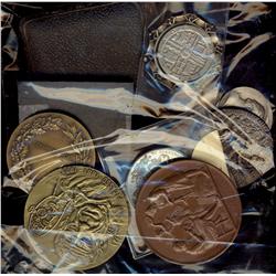 Medals, Lot of 12 medals and restrikes such as 1911 Coronation of Geo V, 1932 Technological Examinat