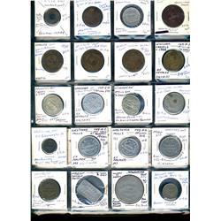 Ontario. Various dairy and merchant tokens from the following locals: West Lorne, Westover, Wheatley