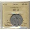 Image 1 : Token, Hudson Bay 10¢ ICCS AU50.