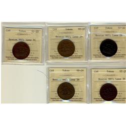 BR: 997 Lees 28, Lees 29, Lees 31, Lees 36, Lees 38, all ICCS VF20,  Lot of 5 coins,