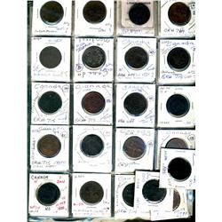 Lower Canada.  Breton 714, 715, 716. Grades vary from Good to VF.  Should be viewed. (51 pieces) 