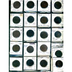 Lower Canada.  Breton 670, 674, 684, 709, 710, 711. Grades vary from Good to VF.  Should be viewed. 