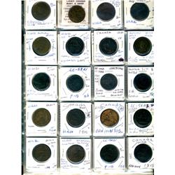 Lower Canada.  Breton 1002, 1004, 1005, 1007, 1011, 1012. Grades vary from Good to VF.  Should be vi