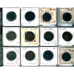 Upper Canada.  Breton: 717, 718, 723, 724, 725, 727, 1010. Grades vary from Good to VF.  Should be v