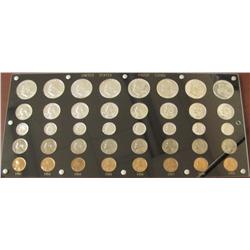 U.S.A. 1952-1959 Proof Set.  Includes Proof 1¢ to 50¢ for each date, 40 coins in all housed in a Cap