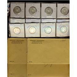 U.S.A. Coinage Lot.  Includes 1932P to 1964D 25¢(36) EF to BU, 1963 & 1964 Proof 50¢ and 1959, 1961,