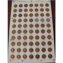 U.S.A. Lincoln 1¢ Set Complete.  1934D-1958D 1¢,  70 coins in all.  HoU.S.A.ed in a Capital Holder, 