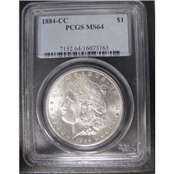 U.S.A 1884-CC $1 PCGS MS62.
