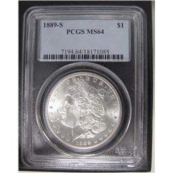 U.S.A 1889-S $1 PCGS MS64