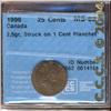 Image 1 : ERROR 1996 25¢ struck on 1¢ planchet, CCCS MS62.  Weighs 2,5gr.
