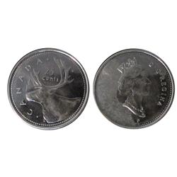 Error 2002 25¢ Major Planchet Flaw.  BU.