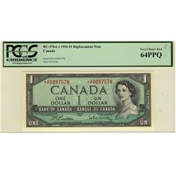 1954 $1 BC-37bA-i #*A/F0287578 PCGS CH UNC 64PPQ.