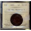 Image 1 : 1891 SL SD Obv 3 1¢ ICCS VG10.